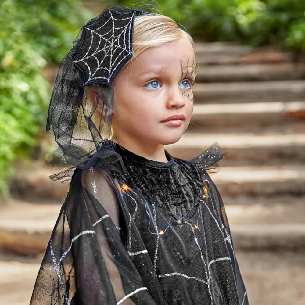 3T Light Up Black Spider Queen Costume-PBK